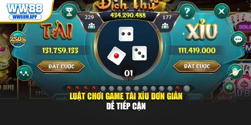 Luật chơi game tài xỉu đơn giản dễ tiếp cận